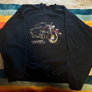 Vintage motorcycle crewneck